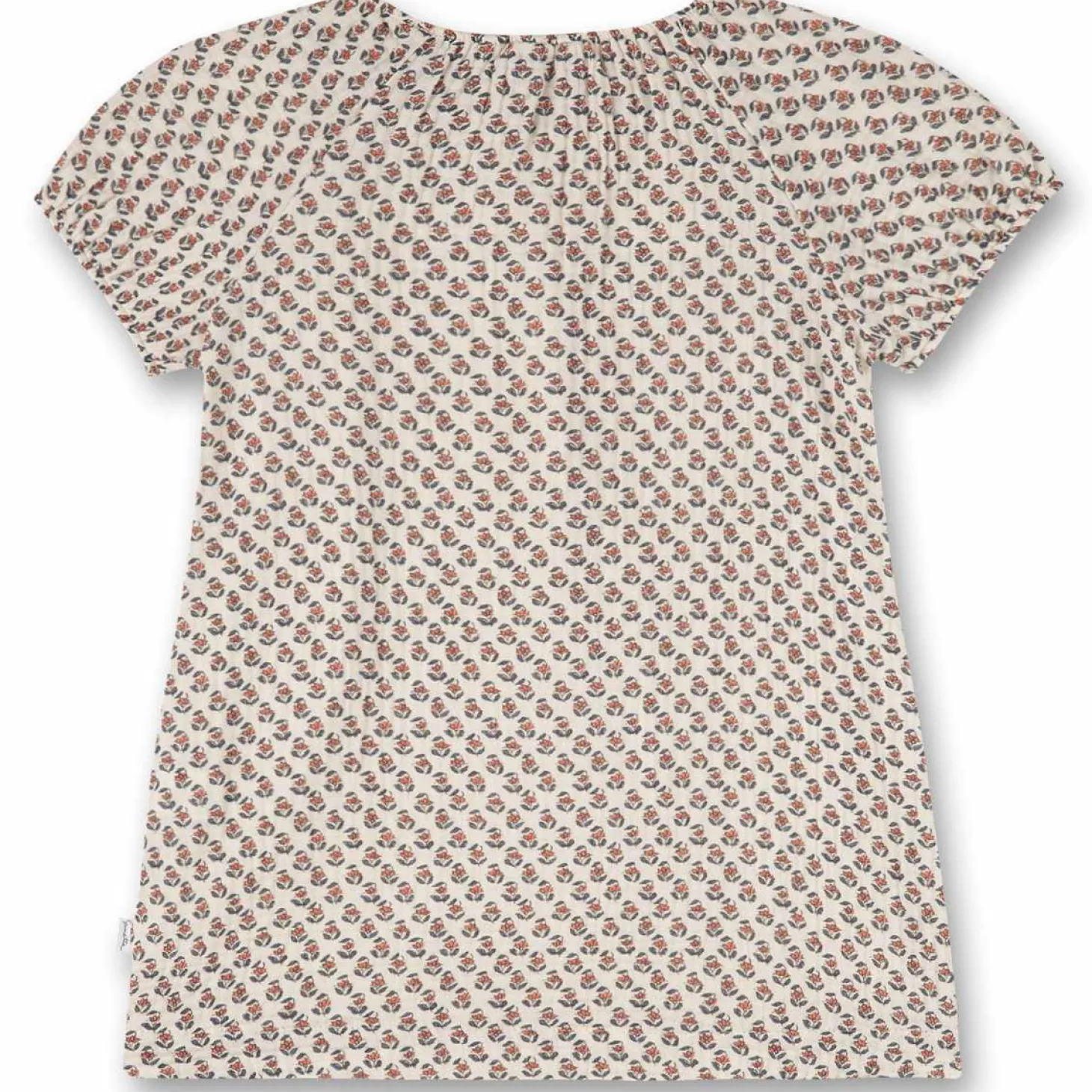 Musselin-Kleid Allover-Print creme 74