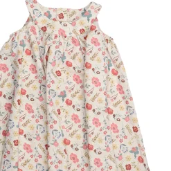 Musselin-Kleid ärmellos "Blumen" natur 116
