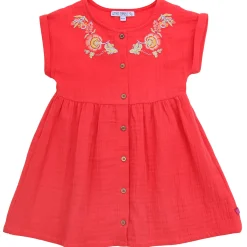 Musselin-Kleid Stickerei tomato 98/104