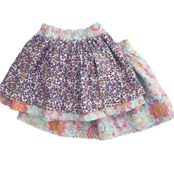 Musselin-Rock "Paisley" white pale 122/128