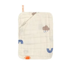 Musselin-Set Handtuch & Waschlappen natur