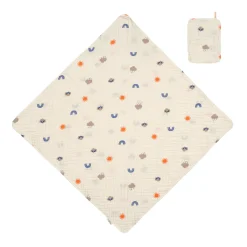 Musselin-Set Handtuch & Waschlappen natur
