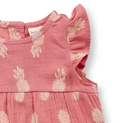 Musselin-Spieler mit Rüsche "Ananas" peach 92