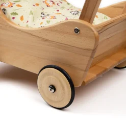 Puppenwagen Holz natur