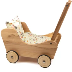 Puppenwagen Holz natur