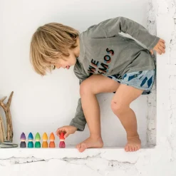 Regenbogen Tomtens Holzfiguren