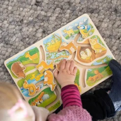 Schiebepuzzle - Wer gehört zu wem? 8 Teile