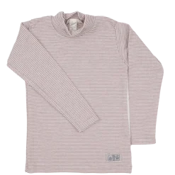 Schlafanzug Wolle Seide Ringel mauve 98