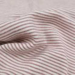 Schlafsack mit Bein Wolle Seide Ringel mauve 74/80