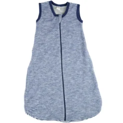 Schlafsack Wollfrottee marine Ringel 90 cm