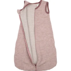 Schlafsack Wollfrottee mauve Ringel 70 cm