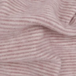 Schlafsack Wollfrottee mauve Ringel 70 cm