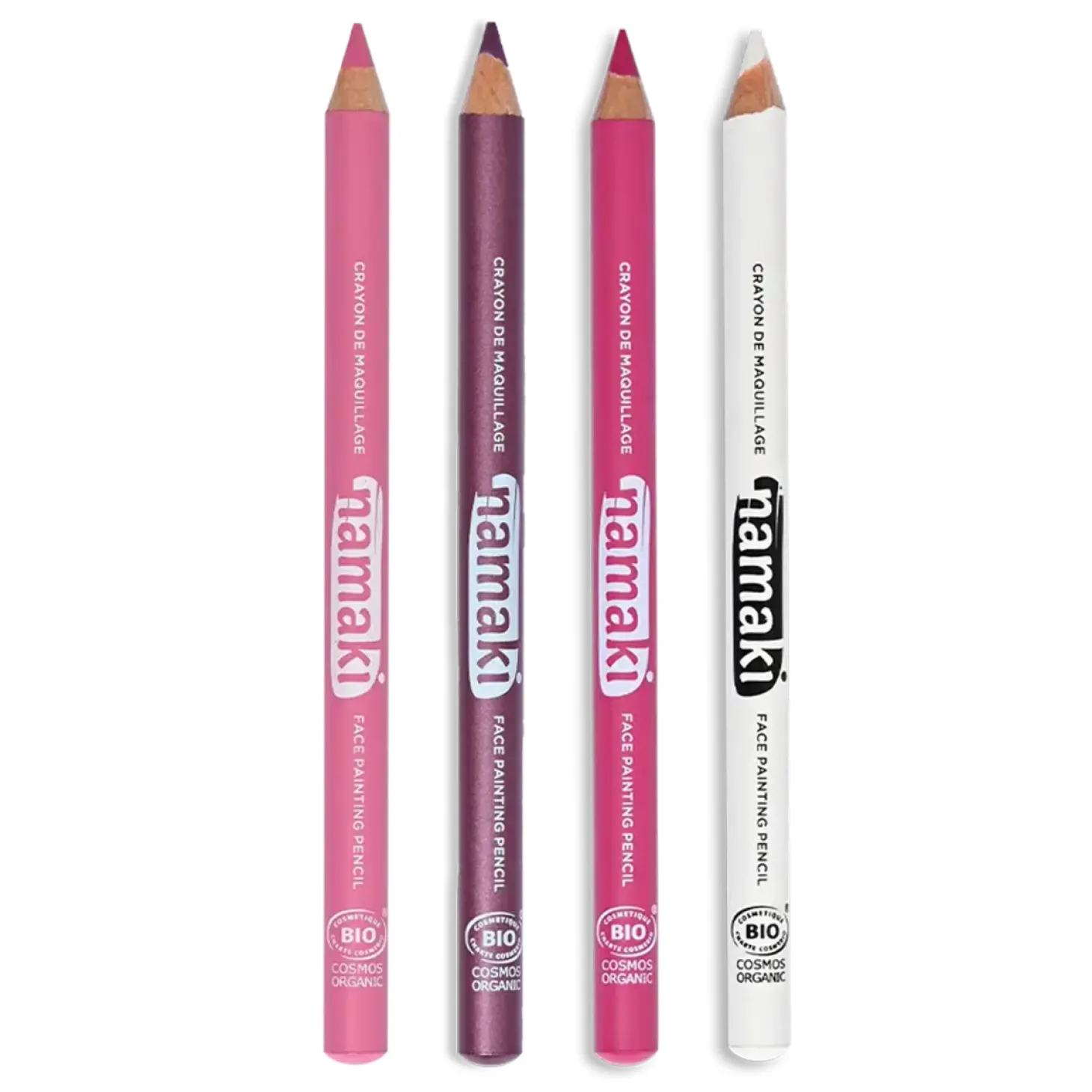 4 Schminkstifte Violett - Fuchsia - Rosa - Weiß