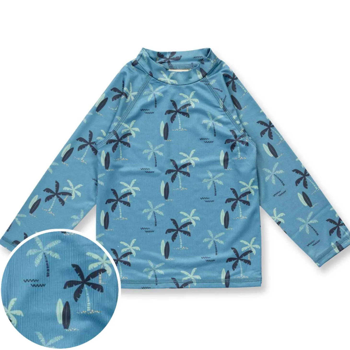 Schwimmshirt "Palmen" blau UPF 50+ 98/104