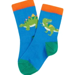 Socken 3er-Pack "Dinosaurier" blau-grün 15-18
