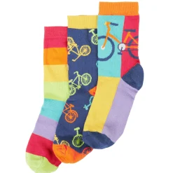 Socken 3er-Pack "Fahrrad" bunt 23-26