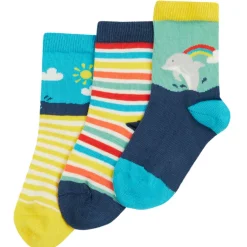 Socken 3er-Pack "Ocean" blau 15-18