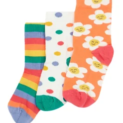 Socken 3er-Set "Flowers" bunt 31-34