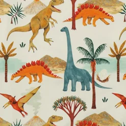 Sommerkleid "Dinosaurier-Welt" natur-bunt 116