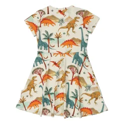 Sommerkleid "Dinosaurier-Welt" natur-bunt 116