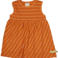 Sommerkleid mit Leinen gestreift carrot 74/80