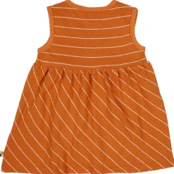 Sommerkleid mit Leinen gestreift carrot 74/80