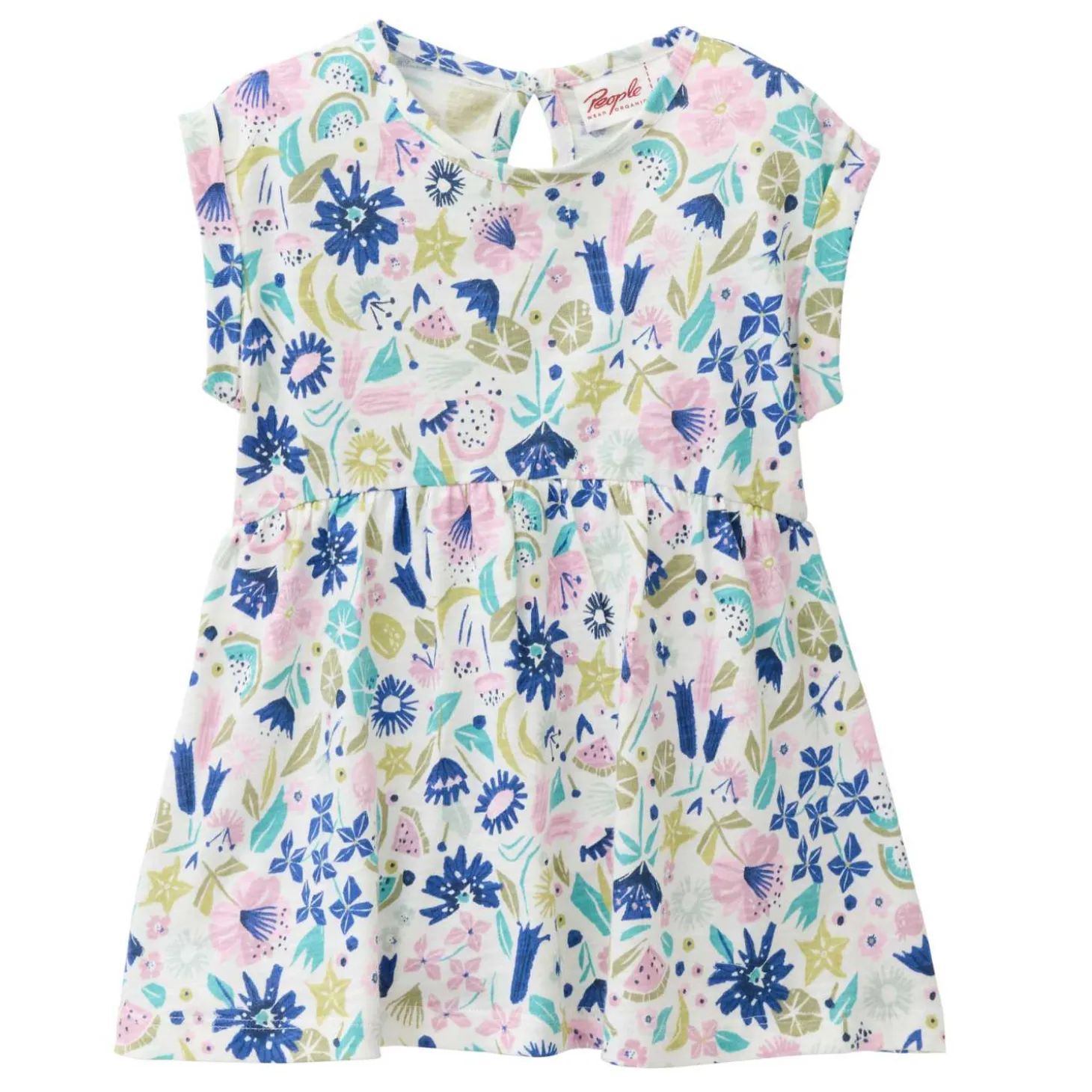 Sommerkleid "Tropical" rosa-blau 62/68