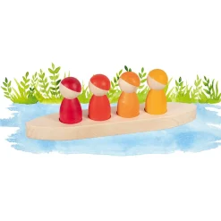 Spielfiguren im Boot