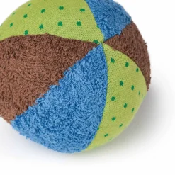 Stoff Rasselball blau-grün