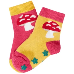 Stoppersocken 2er-Pack "Wildpferde" pink 19-23