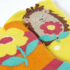 Stoppersocken 2er-Set "Igel" orange-gelb 19-23