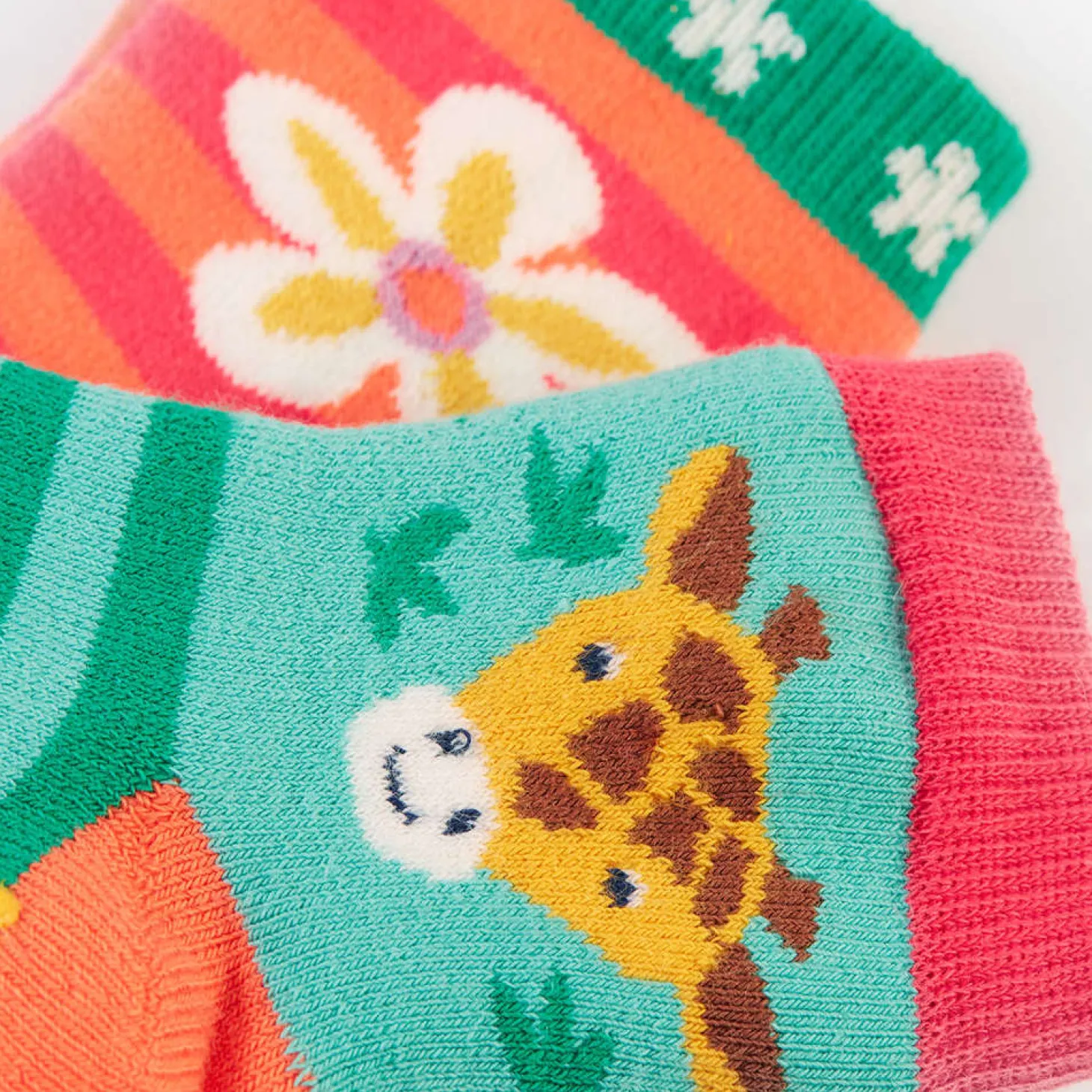 Stoppersocken "Giraffe" rot-orange 19-23