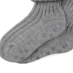 Stoppersocke Wolle grau 19-20