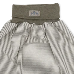 Strampelsack Wolle Seide Ringel khaki