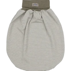 Strampelsack Wolle Seide Ringel khaki