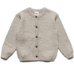 Strickjacke Merinowolle naturmelange 86/92