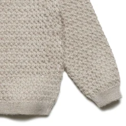 Strickjacke Merinowolle naturmelange 86/92