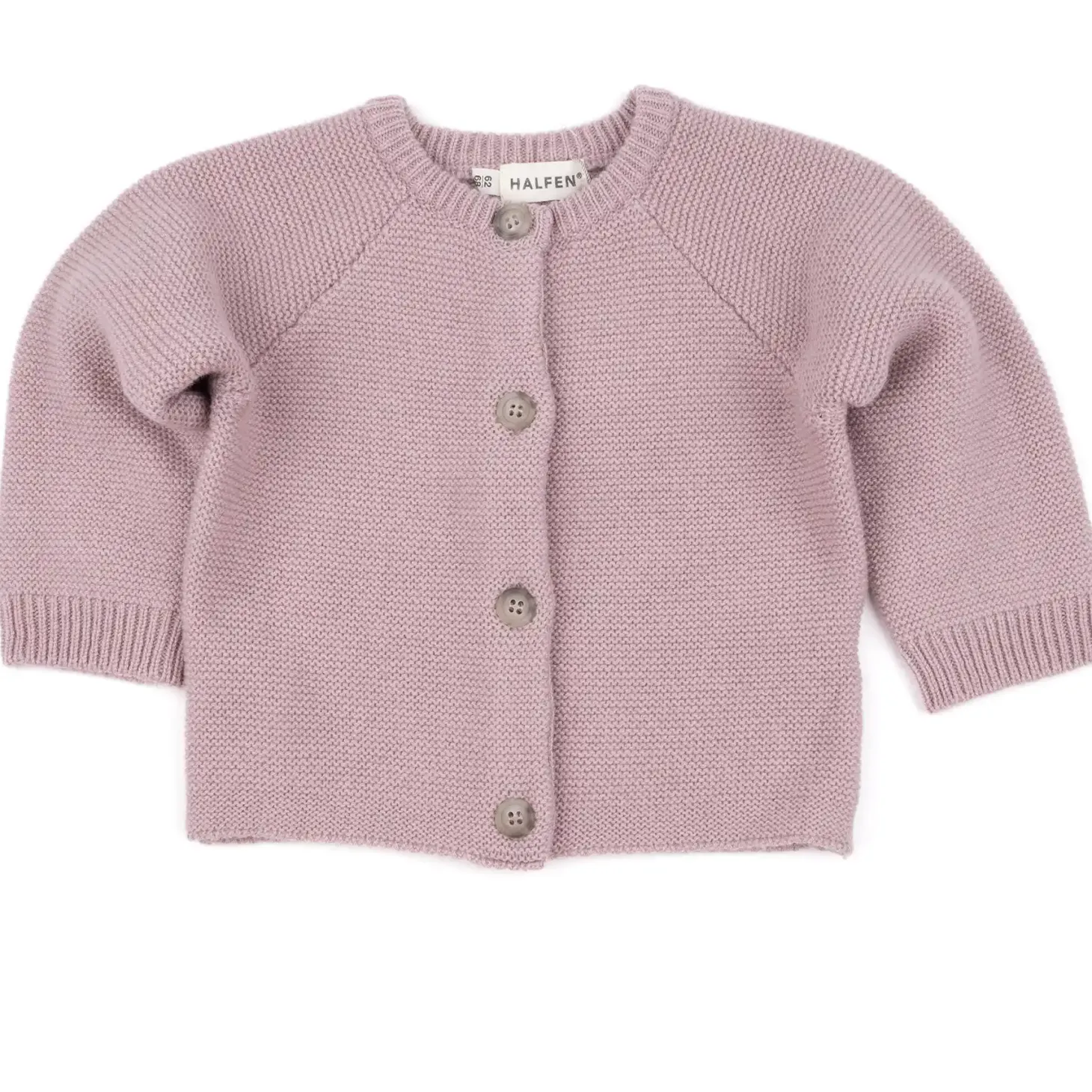Strickjacke mit Cashmere altrose 62/68