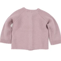Strickjacke mit Cashmere altrose 62/68