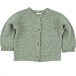 Strickjacke mit Cashmere sage 74/80