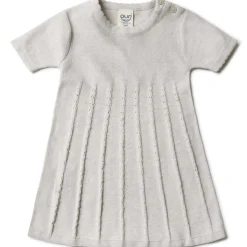 Strickkleid kurzarm mit Seide beige 86/92