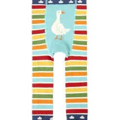 Strick-Leggings "Gans" bunt geringelt 62/68