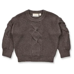 Strick-Pullover braun melange 116