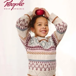 Strick-Pullover gemustert kitt mélange 110/116