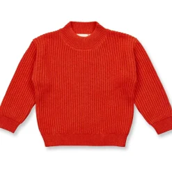 Strick-Pullover orangerot 110