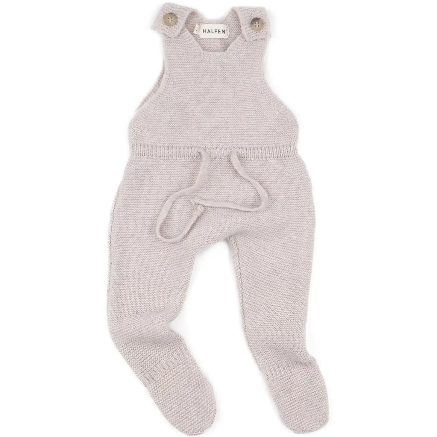 Strick-Strampler mit Cashmere beige 62/68