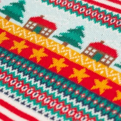 Strick-Strampler "Weihnachten" rot-weiß 68