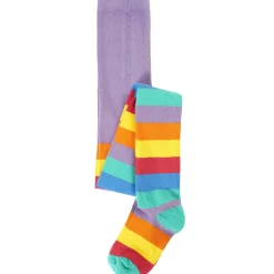 Strumpfhose lila-bunt gestreift 98/104