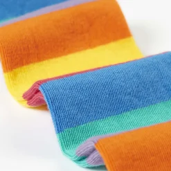Strumpfhose lila-bunt gestreift 98/104