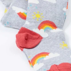 Strumpfhose "Regenbogen" grau 62/68